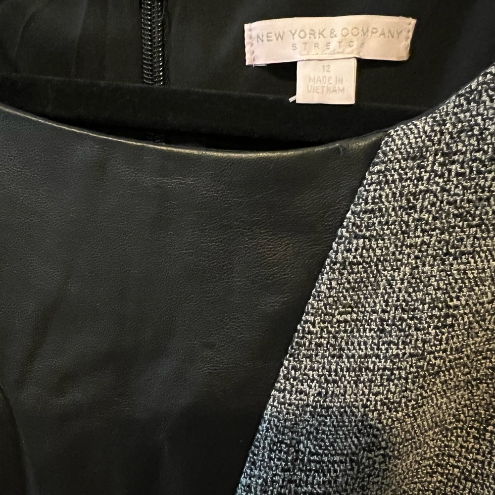 New York and Company size 12- tweed and leather dress.